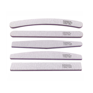 Lime à ongles zébrée demi-lune double face en papier de verre à grains multiples pour manucure et pédicure en salon, lime à ongles en émeri pour polissage des ongles - Product Image 5