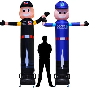 Grand Danseur <span class=keywords><strong>Gonflable</strong></span> Publicitaire pour Entrée de Centre Commercial, Thème Bière, Noir/Bleu, avec Souffleur Stéréo AD-1, pour Événements et Ventes - Product Image 5