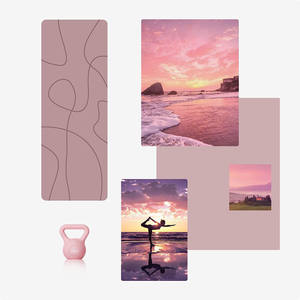 Custom Advanced 4mm Thick Eco-friendly Sports Fitness Home Workout Anti slip Tear pink <b>Large</b> Yoga <b>Mat</b> Rank - Product Image 6