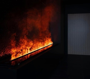 Vente en gros de décoration intérieure de <span class=keywords><strong>maison</strong></span> Cheminée à vapeur d'eau Flamme à bois Cheminée d'intérieur électrique à vapeur 3D Fixation murale - Product Image 1