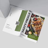 Livre de recettes sur l'alimentation saine, couverture rigide en papier offset couleur personnalisée, reliure cousue et taille personnalisable