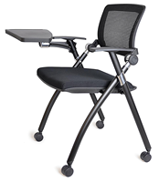 Chaise de bureau moderne empilable et pliable en gros, avec dossier en maille respirante et roulettes, idéale pour la maison, le bureau et les salles de conférence d'entreprise