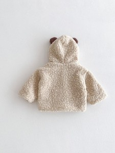 Winter Toddler Unisex Cotton Fuzzy Thickened Bear - Eared <strong>Hooded</strong> Fleece - Lined Warm Baby Coat - Product Image 6