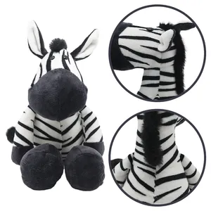 Vendita calda realistica peluche peluche Zebra animali da seduta giocattoli per bambini regalo di compleanno peluche di alta qualità giocattoli Zebra