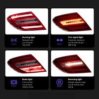 Feu arrière LED pour Mercedes-Benz W204, feu stop 2007-2013 Classe C C180 C200 C300, feu arrière, clignotant, marche arrière, accessoires automobiles