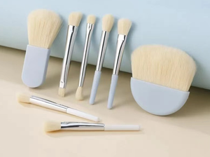 Mini ensemble de 6 pinceaux de maquillage professionnel portable blanc OEM Mini <span class=keywords><strong>pinceau</strong></span> <span class=keywords><strong>fard</strong></span> <span class=keywords><strong>à</strong></span> paupières Blush Loose Brush - Product Image 2