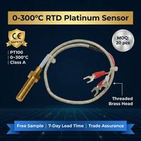 Huadong Spécialisé Platinum RTD (0~300 ° Connexion filetée, borne de compression de type languette, configuration 3 fils