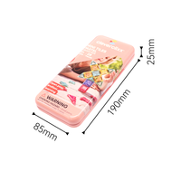 Étui à crayons en métal, boîte en étain, conteneur de rangement pour papeterie, fournitures scolaires, grand rectangle, mignon