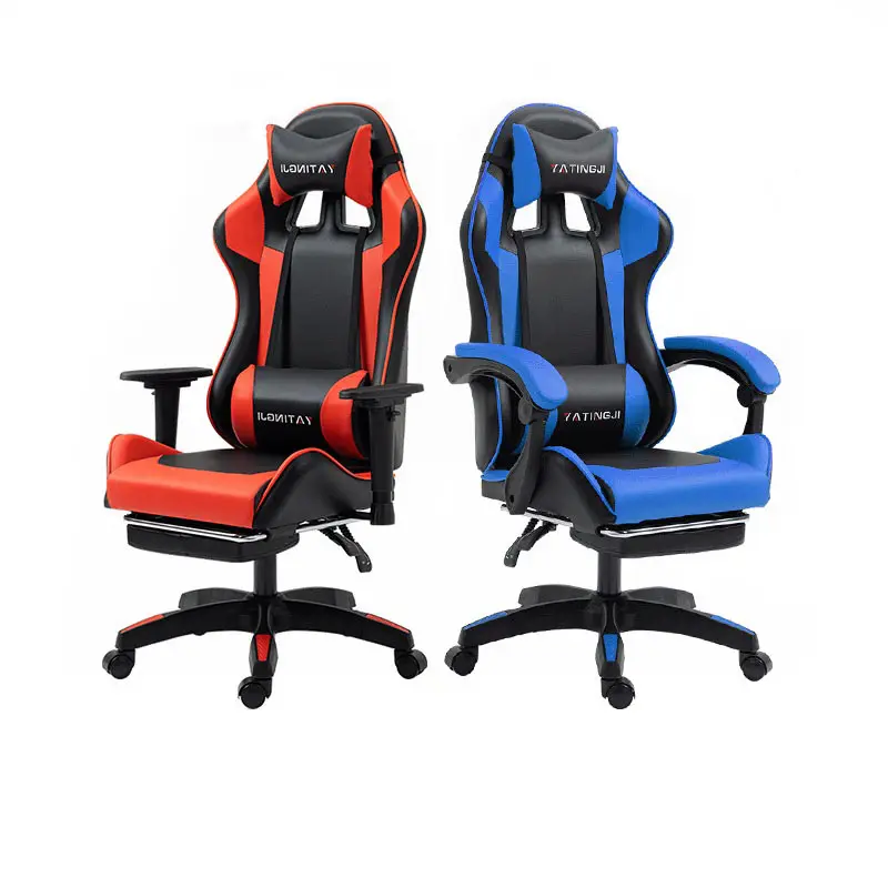 Ergonomic Ghế ngả da silla Racing gamer chơi game ghế với footrest và massage PC Máy tính chơi Game ghế