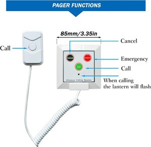 <span class=keywords><strong>Precio</strong></span> del sistema de llamada de enfermera Sistema de campana de llamada de enfermera de hospital Pantalla de 1 número 10 Botones de llamada para sistema de alerta médica - Product Image 4