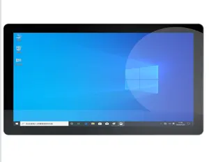 Painel de toque industrial HMI de 21,5 polegadas com CPU Intel J4125 e série I3/I5/I7 Al-mg tampa superior em liga e design sem ventilador