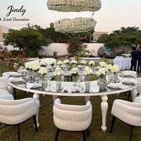 Nappe de table miroir JINDY pour hôtel, vente en gros, argentée, pour décoration de mariage, effet réfléchissant