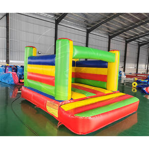 Château gonflable compact et <span class=keywords><strong>mini</strong></span> avec rembourrage de sécurité - Bouncer rayé multicolore pour tout-petits pour jouer à la maison - Product Image 4