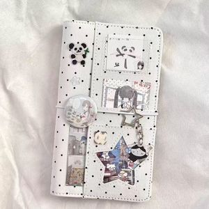 1 agenda A6 de mezclilla con lunares estilo coreano, un cuaderno elegante para apuntes y entradas diarias en movimiento. - Product Image 2