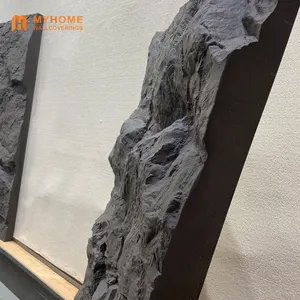 Exterior PU Cultura Piedra Poliuretano 3D Decorativo PU Faux piedra panel de pared