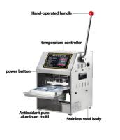 Machine de scellage manuelle commerciale pour petits gobelets de jus, lait de soja et yaourt, pour applications alimentaires