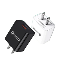 Prise EU US Power Charge rapide QC 3.0 Interface universelle USB 18w Chargeur de charge rapide Adaptateur secteur pour téléphones