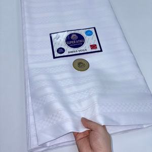 Tessuto Africano Ricamato di Dubai in Colore Bianco Fantasia, 5 Iarde, Pronto per la Spedizione, per Abiti <span class=keywords><strong>da</strong></span> Cerimonia Maschili, Prezzo all'Ingrosso - Product Image 1