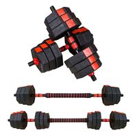 Haltères en ciment bon marché, 10kg, 20kg, 30kg, 40kg, poids rapidement réglable, forme octogonale, ensembles d'haltères et d'haltères