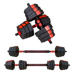 Cheap Cement <strong>Dumbells</strong> 10kg 20kg 30kg 40kg Quickly Adjustable Weight Octagonal Shape Dumbbell and Barbell Sets - Product Image 2