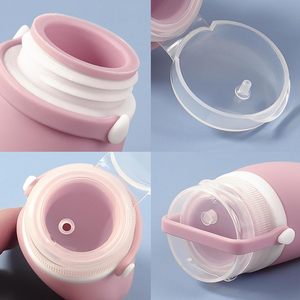 Nouveaux pots de voyage en silicone de qualité alimentaire, contenants de voyage approuvés, accessoires de voyage étanches avec couvercle pour cosmétiques et maquillage - Product Image 3