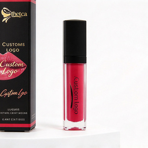 Boîtes d'emballage personnalisées pour rouge à lèvres et baume à lèvres avec logo, boîte en papier avec estampage à chaud doré pour l'emballage de maquillage liquide - Product Image 2