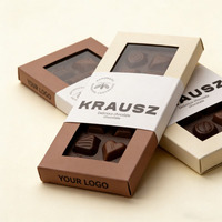 Boîte d'emballage personnalisée de luxe en papier pour barres chocolatées avec fenêtre transparente en PVC pour la présentation du chocolat