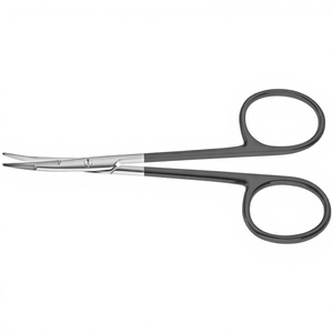 Ciseaux à lame courbée dentelée Supercut de 11,5 cm, ciseaux de chirurgie faciale à double biseau pour une dissection précise des tissus par Vaslcare - Product Image 1