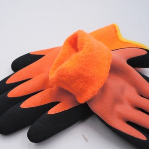 Factory Direct Customizable Wholesale Winter <b>Heavy</b> <b>Duty</b> Double Polyester Liner Latex Twice Safety Coated Windproof Warm Gloves - Product Image 5