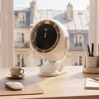 Ventilateur portable rechargeable avec batterie au lithium 2000 mAh, 5 vitesses réglables
