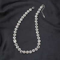 Nouveau Collier Ras-du-Cou Tendance en Acier Inoxydable avec Pendentif Tournesol Unisexe Décoratif sur Chaîne en Corde