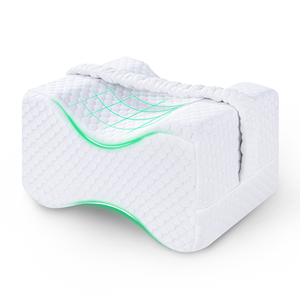 Coussin de jambe en mousse à mémoire de forme avec contour, coussin de genou en tissu pour le sommeil et le repos, avec massage magnétique pour soulager la douleur sciatique, pour utilisation au lit - Product Image 1