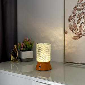 Nueva llegada lámpara de mesa LED recargable cuerpo de cristal de lujo moderno Control táctil creativo para comedor dormitorio fuente de alimentación de CC - Product Image 6
