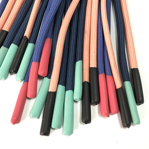 شعار مطبوع بوليستر برباط بغطاء رأس مع أطراف دانتيل سيليكون مسطح حبل عصري لأربطة الحذاء - Product Image 3