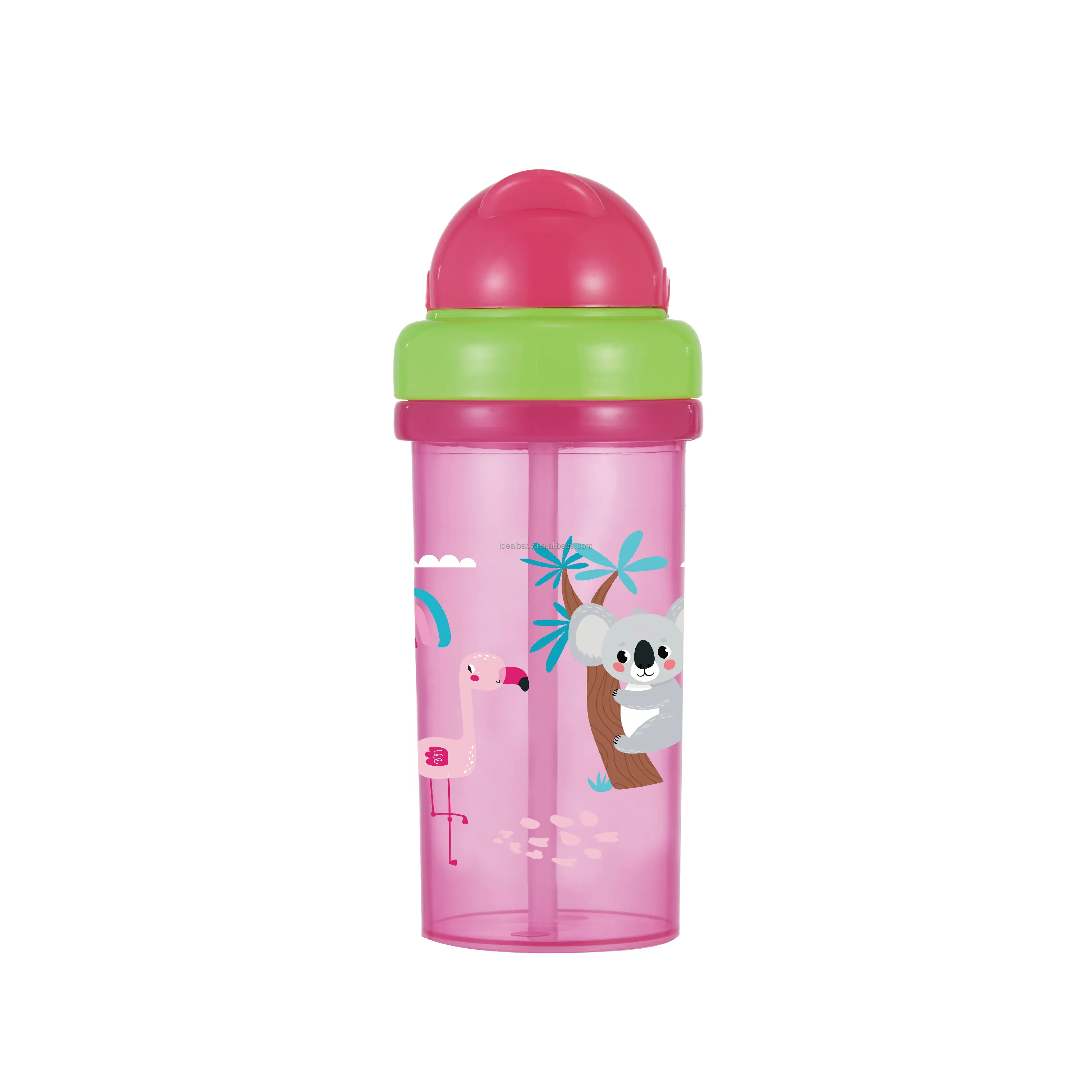 13OZ/400ML PP Baby Water Bottle BPA Free Baby Straw Cup