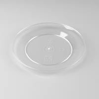 Assiettes à dîner rondes en plastique jetable transparent écologique pour fêtes, mariages, pique-niques ou camping
