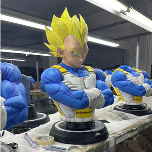 Figura de Resina de <span class=keywords><strong>Goku</strong></span> y Vegeta de Dragon Ball, Tamaño Real, Busto de Fibra de Vidrio, Escultura para Decoración del Hogar - Product Image 3