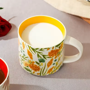 Mug à thé en céramique fait main de 450 ml, haute qualité, design de logo personnalisé, pour la maison, le bureau, le petit-déjeuner, les flocons d'avoine, passe au lave-vaisselle et au micro-ondes, excellent - Product Image 4