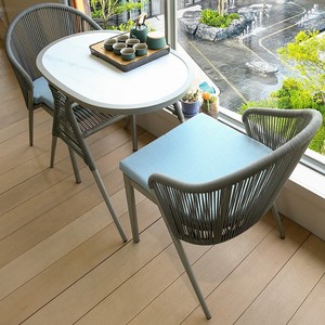 Juego de Muebles de Balcón para 2 Personas, Ahorra Espacio, 3 en 1, Muebles de Patio, Mimbre de Ratán Sintético, Juego de Muebles de Jardín - Product Image 5