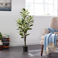 Chêne artificielle en pot, 1 pièce de 160cm, de haute qualité, feuille blanche, plantes décoratives, pour décor d'intérieur
