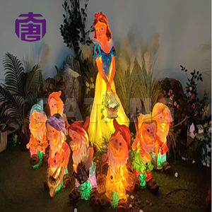 Ip65 Snow White Seven Dwarfs Fairy Tale Cartoon Characters Lighted Sculpture Ornament For Outdoor Christmas Decoration - Product Image 5