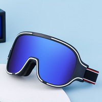 Lunettes de snowboard unisexes UV400 anti-buée, coupe-vent, respirantes, avec verres miroir, pour hommes et femmes, sports d'hiver, ski