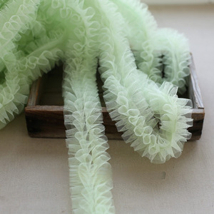 Ruy băng xếp tầng ren lưới 6cm với viền ren kiểu công chúa, viền và cổ tay áo bằng ren - Product Image 1