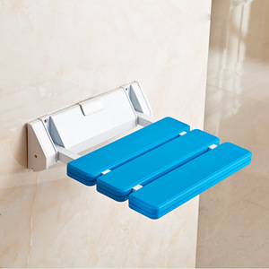 Siège de bain pliant mural bleu antidérapant, tabouret de douche pour personnes âgées, équipement de sécurité pour salle de bain, capacité de 120 kg - Product Image 1
