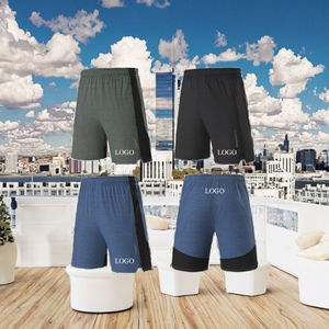 Shorts de sport 2-en-1 en satin pour hommes, personnalisables, avec cordon de serrage, respirants, taille mi-haute, imprimés – Grande Vente - Product Image 3