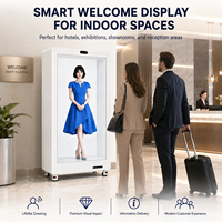 Caja Holográfica 3D Interactiva de 86 Pulgadas, Tamaño Humano, Pantalla LCD Transparente, Holoportación en Tiempo Real para Centros Comerciales