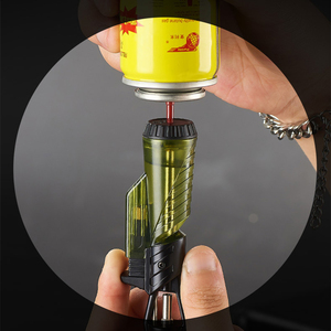 Firepower Xách Tay Refillable Mini Windproof Màu Xanh Máy Bay Phản Lực Ngọn Lửa Ngọn Đuốc Nhẹ Hơn Bán Buôn - Product Image 4