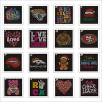 Patch en strass plat résistant à l'étirement, écologique, à adhésif stable, pour vêtements de sport et de danse personnalisés