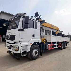 ขายตรงจากโรงงานจีน รถบรรทุก Shacman 6x4 พร้อมเครนยี่ห้อดัง 8 ตัน 10 ตัน 12 ตัน บูมยืดไสลด์ได้ พร้อมบันได รถบรรทุกติดเครน - Product Image 1