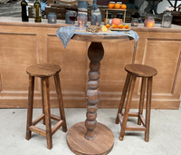 Table de Bar ronde en bois, Table de Bar haute Table de Cocktail Portable pour les fêtes ou les événements location